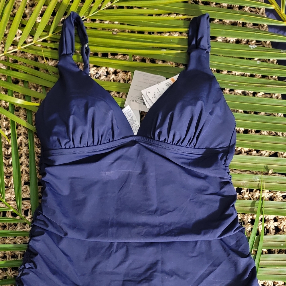 Blue Tommy Bahama Swim Top